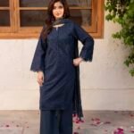 Navy Blue Summer Cotton 3-Piece (ZR-B006)