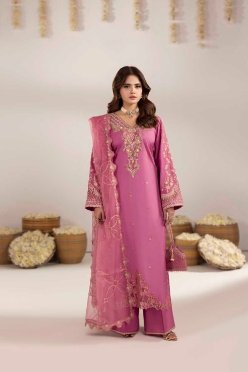 Coral Pink Zardozi 3-Piece (ZR-2604)