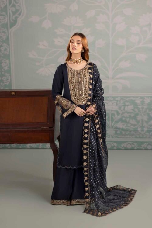 Navy Blue Zardozi 3-Piece (ZR-2557)