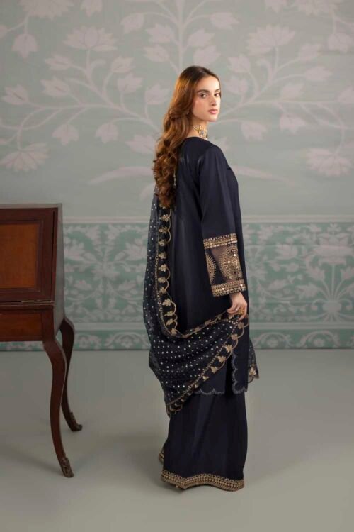 Navy Blue Zardozi 3-Piece (ZR-2557)