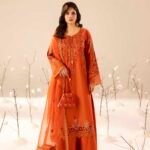 Burnt Orange Zardozi 3-Piece (ZR-2610)