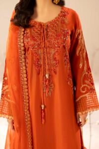Burnt Orange Zardozi 3-Piece (ZR-2610)