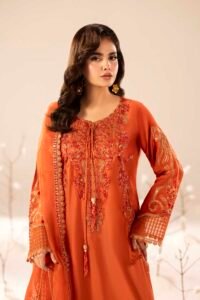 Burnt Orange Zardozi 3-Piece (ZR-2610)