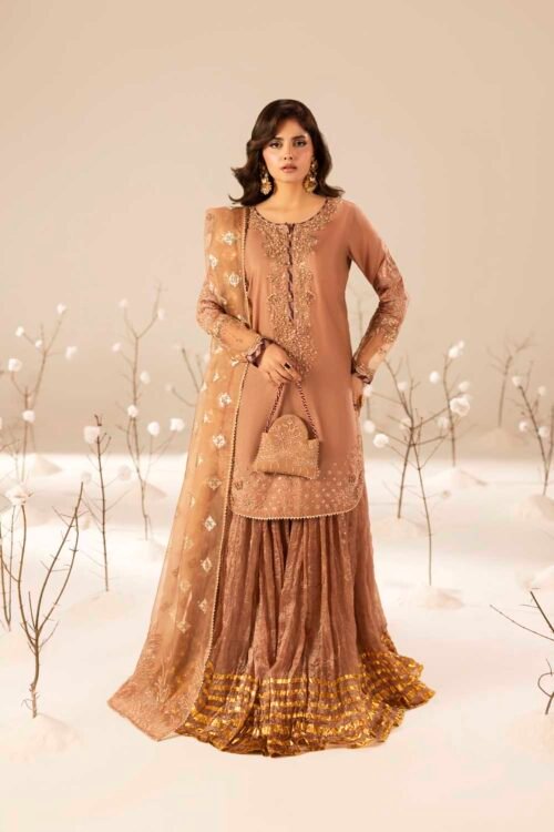 T-pink Zardozi 3-Piece (ZR-2606)