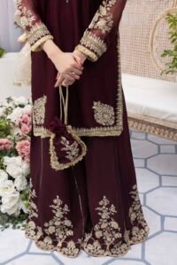 Maroon Zardozi 3-Piece (ZR-2568)