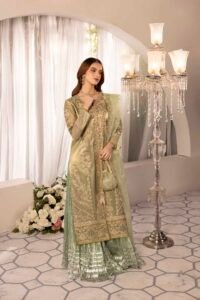 Sage Green Zardozi 3-Piece (ZR-2573)