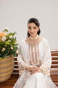 Pearl White Phulkaari 3-Piece (ZR-2622)