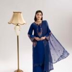 Blue Phulkaari 3-Piece (ZR-2617)