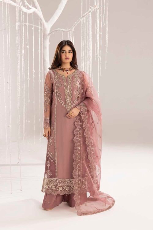 T-pink Zardozi 3-Piece (ZR-2565)