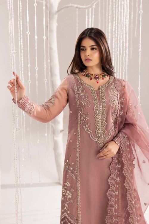 T-pink Zardozi 3-Piece (ZR-2565)