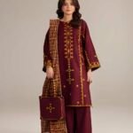 Maroon Phulkaari 3-Piece (ZR-2630)