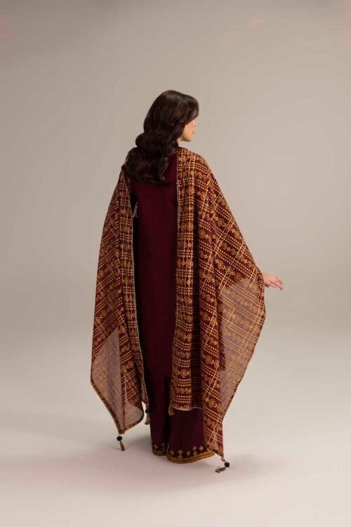 Maroon Phulkaari 3-Piece (ZR-2630)