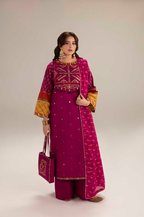 Magenta Phulkaari 3-Piece (ZR-2634)