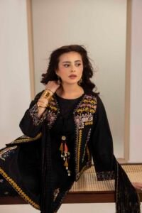 Black Phulkaari 3-Piece (ZR-2629)