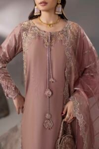 T-pink Zardozi 3-Piece (ZR-2636)
