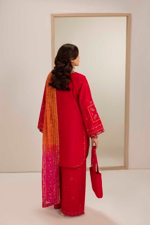 Red Phulkaari 3-Piece (ZR-2631)