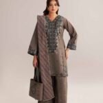 Grey Phulkaari 3-Piece (ZR-2633)