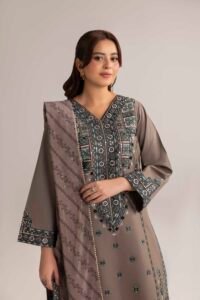 Grey Phulkaari 3-Piece (ZR-2633)