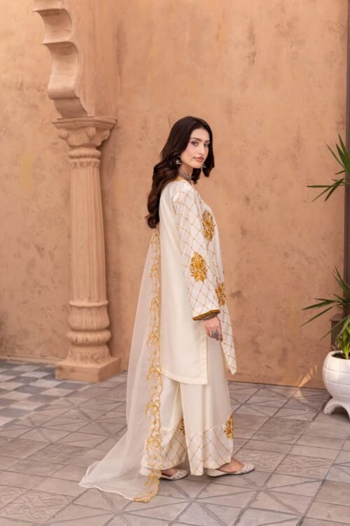 Off-white Virsa 3-Piece (ZR-2580)
