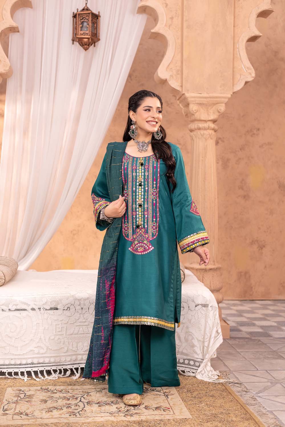 080A3665.jpg Sea-green Virsa 3-Piece (ZR-2584)