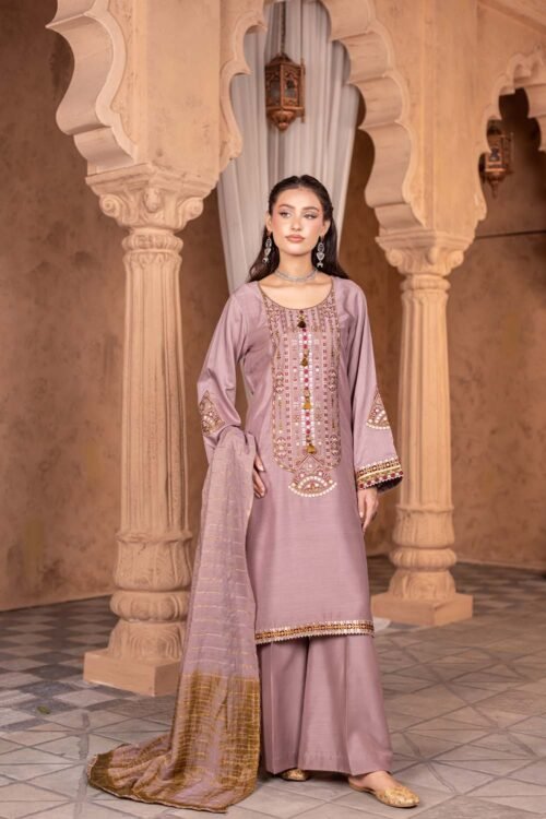 Tea-pink Virsa 3-Piece (ZR-2584)