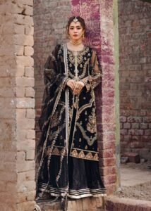 Black Net Straight Cut Maxi 3-Piece (2501B)