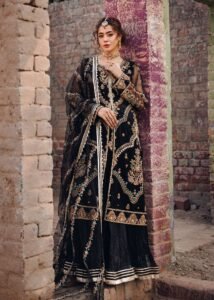 Black Net Straight Cut Maxi 3-Piece (2501B)