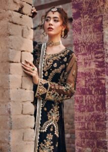 Black Net Straight Cut Maxi 3-Piece (2501B)