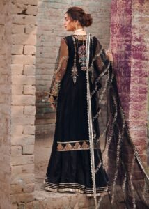 Black Net Straight Cut Maxi 3-Piece (2501B)
