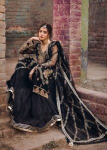 Black Net Straight Cut Maxi 3-Piece (2501B)
