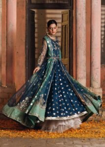Teal Net A-line Maxi 3-Piece (2506A)