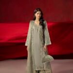 Olive Green Zardozi 3-Piece (ZR-2651)