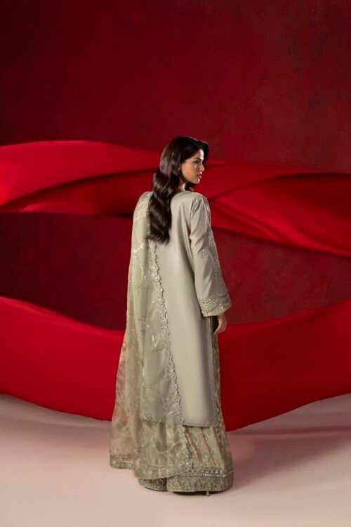 Olive Green Zardozi 3-Piece (ZR-2651)