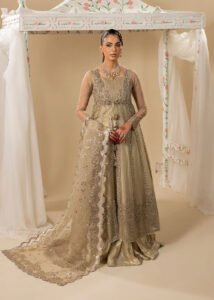Gold Organza Flared Maxi 3-Piece (2575B)