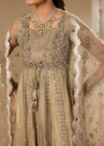 Gold Organza Flared Maxi 3-Piece (2575B) - Image 5