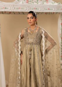 Gold Organza Flared Maxi 3-Piece (2575B) - Image 6