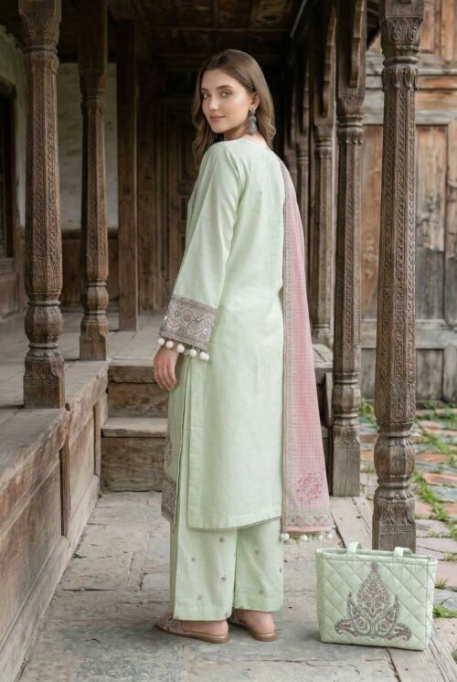 Mint Phulkaari 3-Piece (ZR-2626)